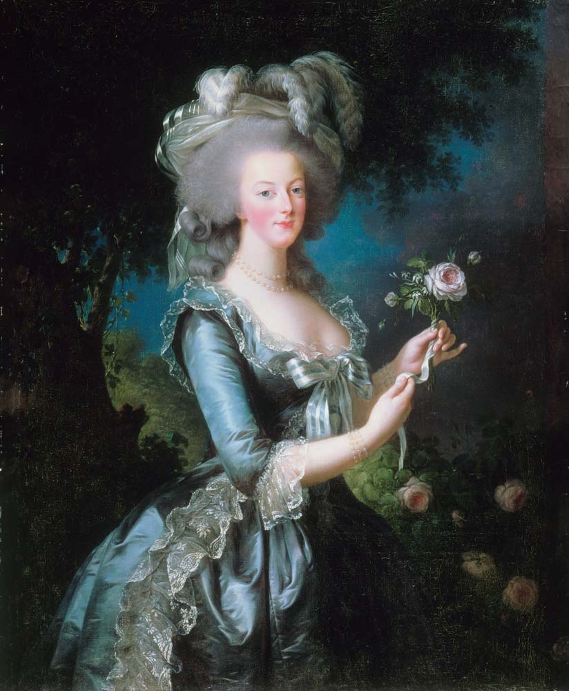 marie antoinette with the rose by L.E. Vigée-Lebrun, 12x8" (A4) Poster