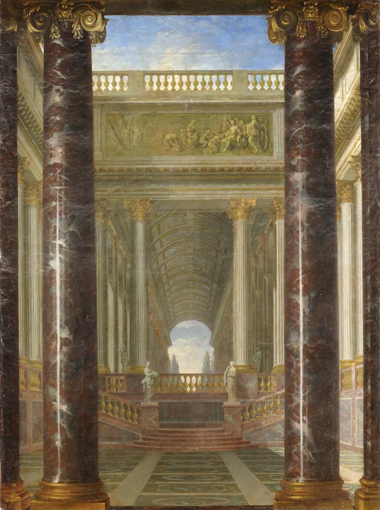 perspective of gardens by Jacques Rousseau, ca.1674, 12x8" (A4) Poster