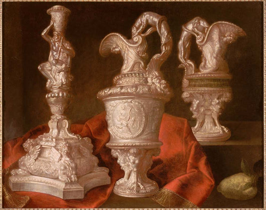 still life with silver torch by Meiffren Comte, 12x8" (A4) Poster