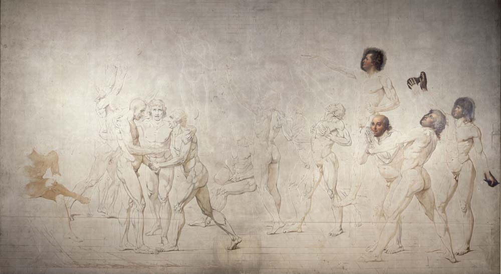 jeu de paume oath by J. Louis David, 1790-92, 12x8" (A4) Poster