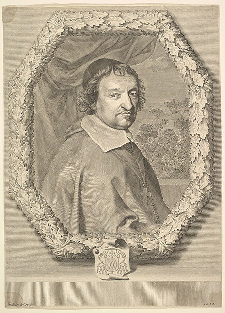 Victor le Bouthillier 1658-Claude Mellan , vintage art, A3 (16x12") Poster Print