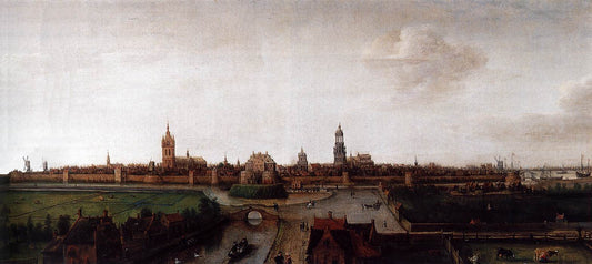 View of Delft from the Southwest, vintage artwork by Hendrick Vroom, A3 (16x12") Poster Print
