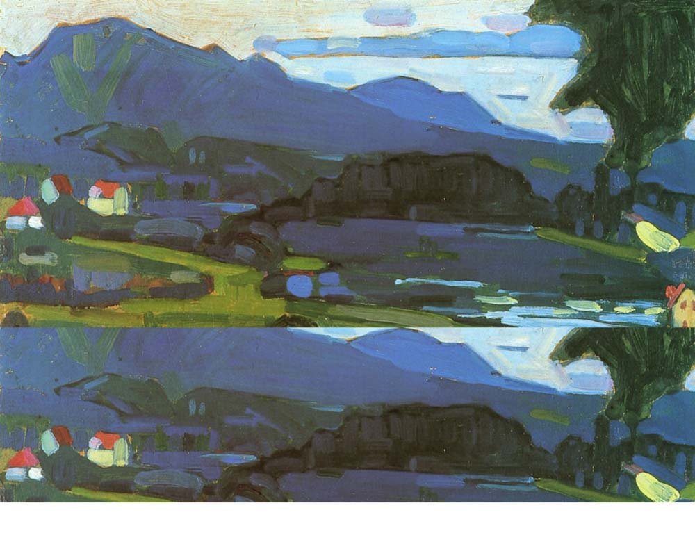 View over the Staffelsee - Wassily Kandinsky -1908 . by Wassily Kandinsky, 23x16"( A2 size ) Poster Print