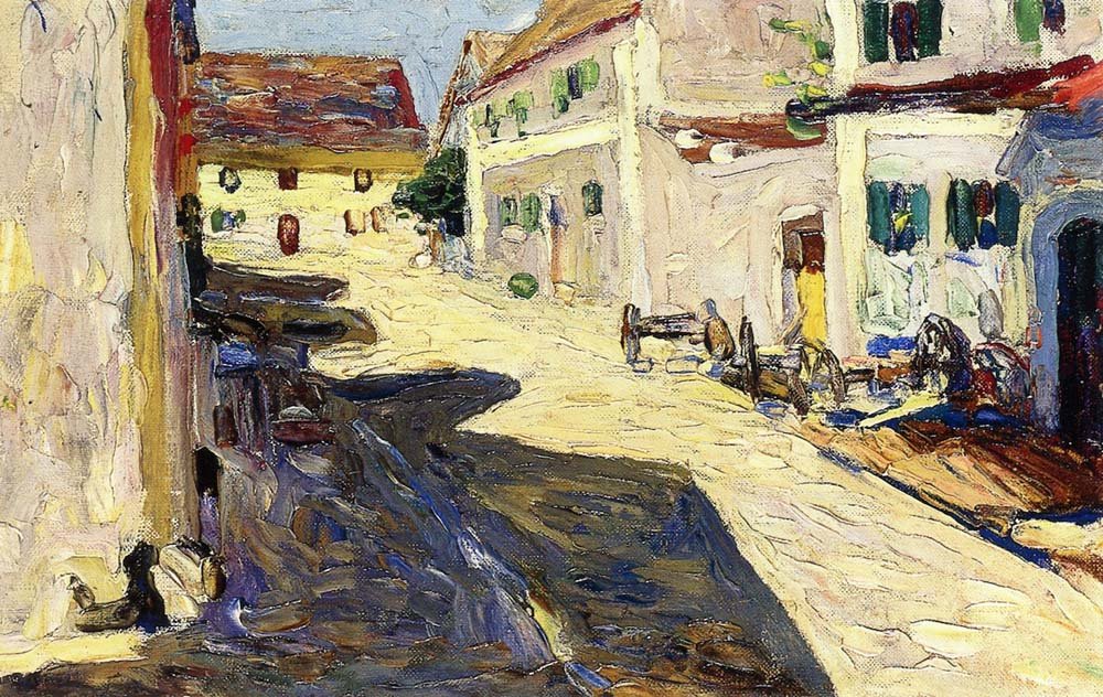 Village Street, Kallmunz - Wassily Kandinsky -1903 by Wassily Kandinsky, 23x16"( A2 size ) Poster Print