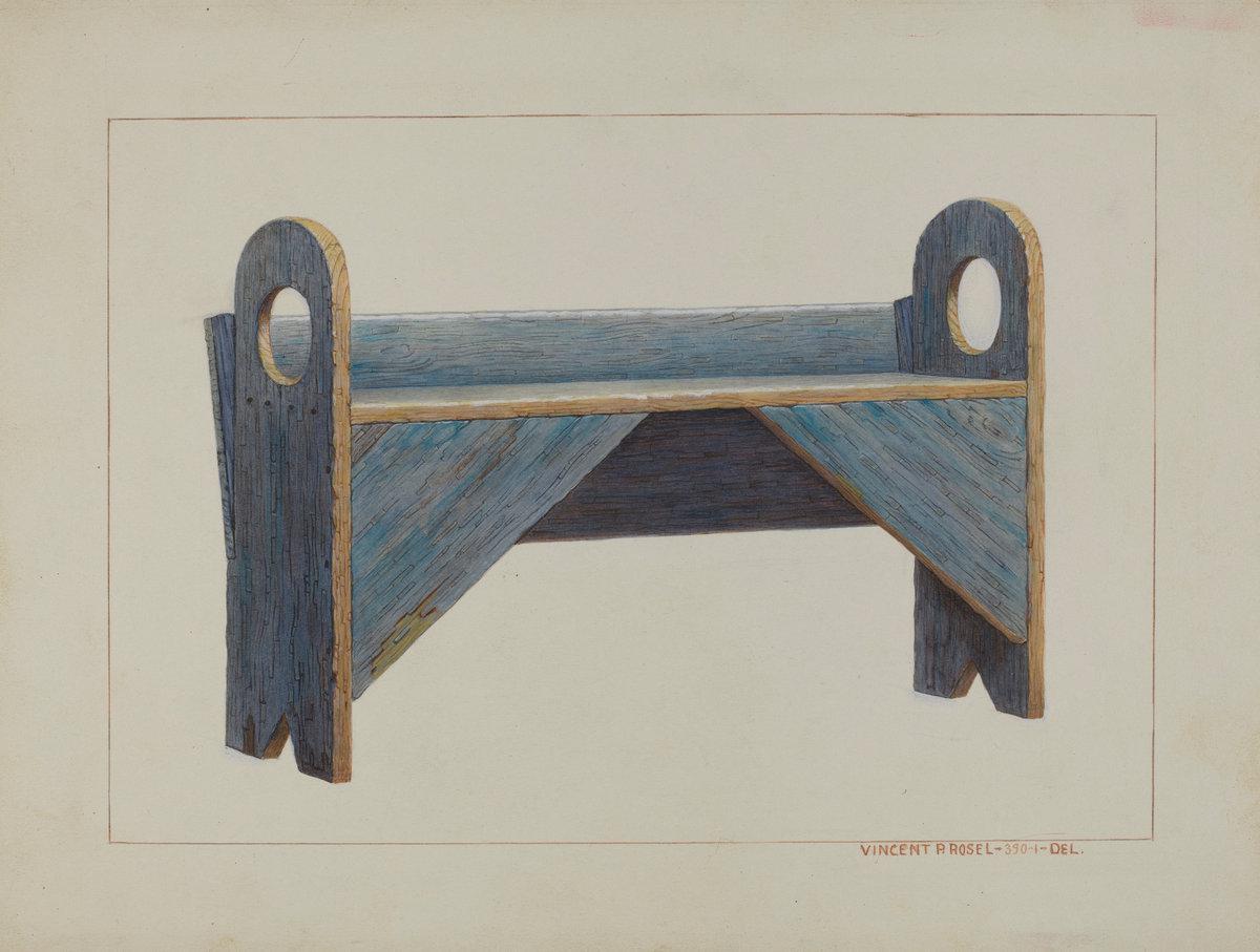 Vincent P. Rosel:Wagon Bench,16x12"(A3) Poster