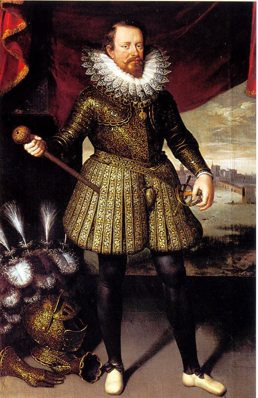 Vincenzo I Gonzaga, Duke of Mantua, vintage artwork by Frans Pourbus the Younger, 12x8" (A4) Poster