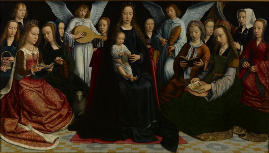 Virgin Among the Virgins, vintage artwork by Gheeraert (Gerard) David, A3 (16x12") Poster Print