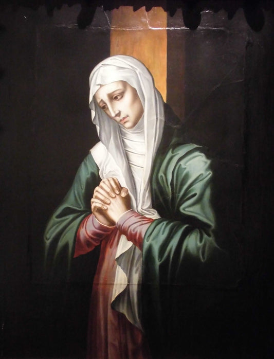 Virgin Dolorosa, vintage artwork by Luis de Morales, A3 (16x12") Poster Print
