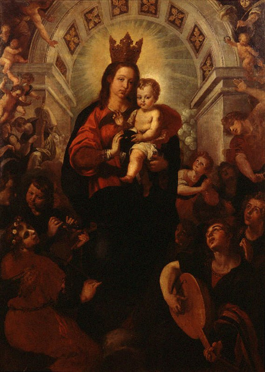 Virgin of Portacoeli, vintage artwork by Francisco Ribalta, 12x8" (A4) Poster
