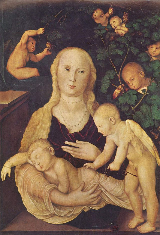 Virgin of the Vine Trellis, vintage artwork by Hans Baldung, A3 (16x12") Poster Print