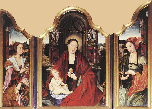 Virgin with the Pear, vintage artwork by Ambrosius Benson, A3 (16x12") Poster Print