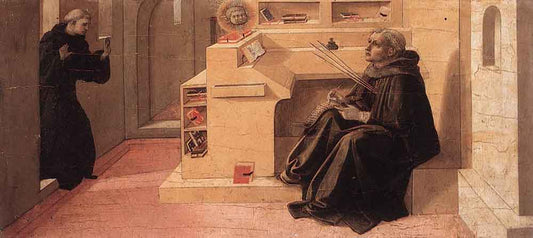 Vision of St Augustine, vintage artwork by Fra Filippo Lippi, A3 (16x12") Poster Print