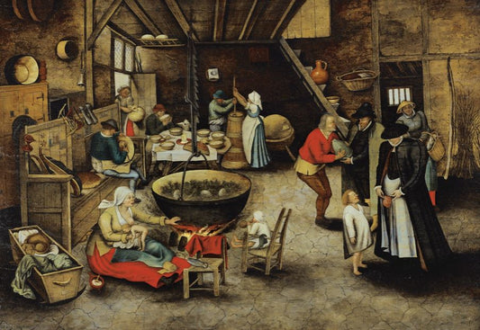 Visit to the Farm, vintage artwork by Pieter Brueghel the Younger, A3 (16x12") Poster Print