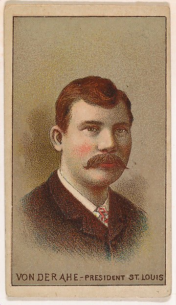 :Von Der Ahe President St. Louis from the "Gold Coin" Tobacco Issue 1887, vintage artwork, 16x12"(A3) Poster Print