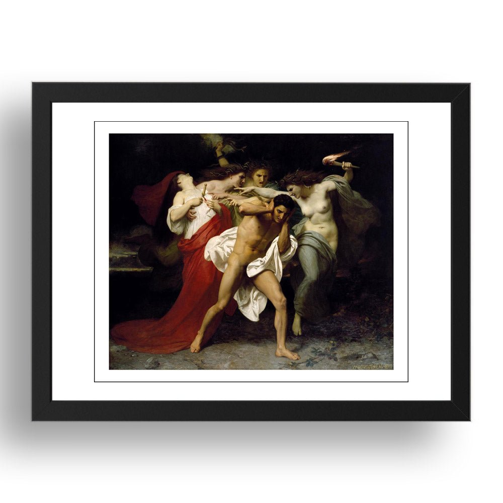 WA Bouguereau - Nymphs And Satyr [1873], vintage art, A3 (16x12") Poster Print