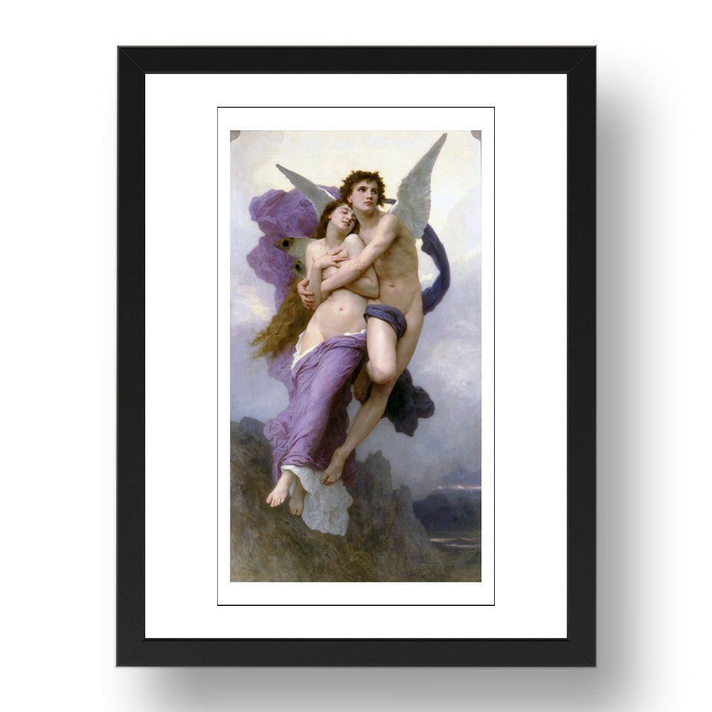 WA Bouguereau - Psyche [1895], vintage artwork in A3 (17x13") Black Frame