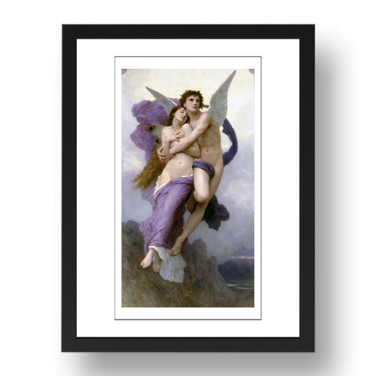 WA Bouguereau - Psyche [1895], vintage artwork in A3 (17x13") Black Frame