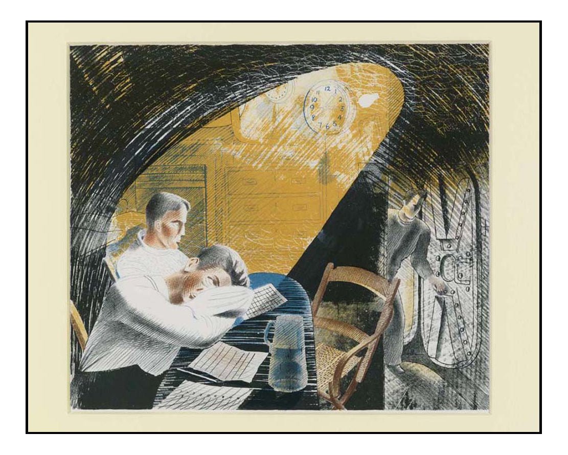 Ward Room Number 1, 1941, HMS Dolphin Submarine, WW2 by Eric Ravilious 