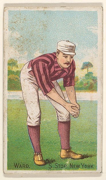 :Ward Shortstop New York from the "Gold Coin" Tobacco Issue 1887, vintage artwork, 16x12"(A3) Poster Print