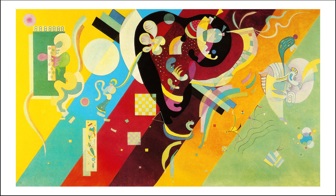 classic vintage art 966 by Wassily Kandinsky, 12x8"(A4) Poster Print