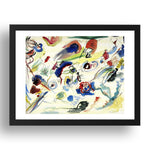   untitled first abstract watercolor 1910 by Wassily Kandinsky, 17x13" Frame
