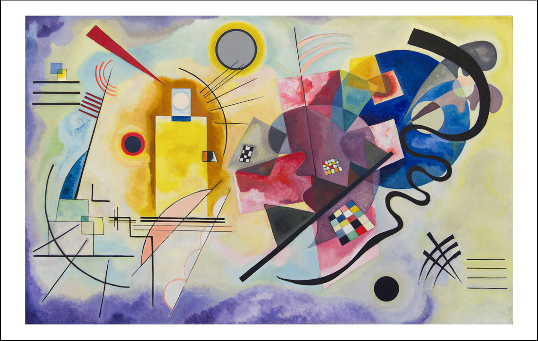 yellow-red-blue-1925- by Wassily Kandinsky, 16x12"(A3) Poster Print