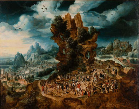 Way to Calvary, vintage artwork by Herri met de Bles, A3 (16x12") Poster Print