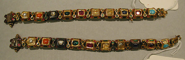 :Nine-Gem Talismanic Bracelet One of a Pair 19th century-16x12"(A3) Poster