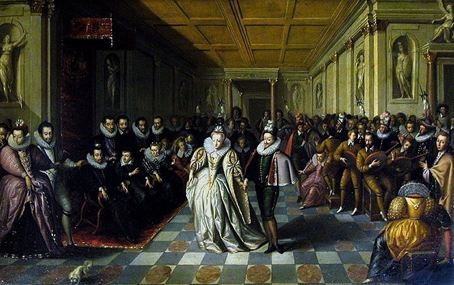 Wedding Ball of the Duc de Joyeuse, vintage artwork by Hieronymus Francken I, A3 (16x12") Poster Print