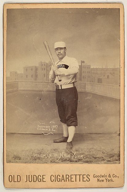 :Weidman Pitcher New York from the series Old Judge Cigarettes 1887, vintage artwork, 16x12"(A3) Poster Print