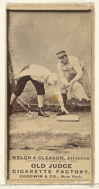 :Welch and Gleason Philadelphia Athletics from the Old Judge-16x12"(A3) Poster