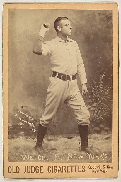 :Welch Pitcher New York from the series Old Judge Cigarettes 1888, vintage artwork, 16x12"(A3) Poster Print