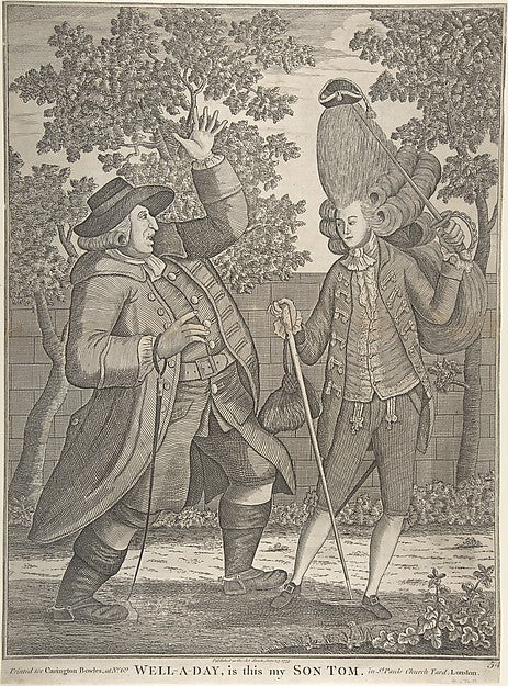 Well-a-day  Is this my Son Tom c1773-Probably after Samuel Hie, vintage art, A3 (16x12") Poster Print