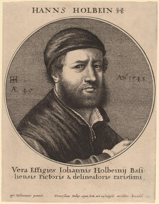 Wenceslaus Hollar after Hans Holbein the Younger:Hans Holbei,16x12"(A3) Poster