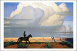 Classic Vintage Landscape by Maynard Dixon, Classic American Western Art, 16x12" (A3) Poster Print