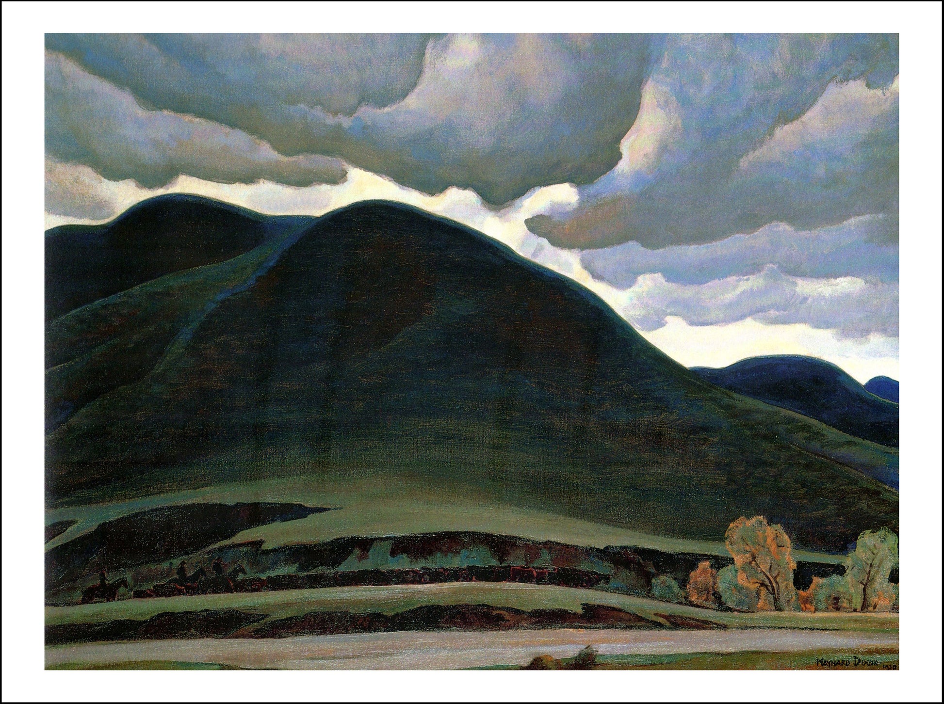 Classic Vintage Landscape by Maynard Dixon, Classic American Western Art, 16x12" (A3) Poster Print