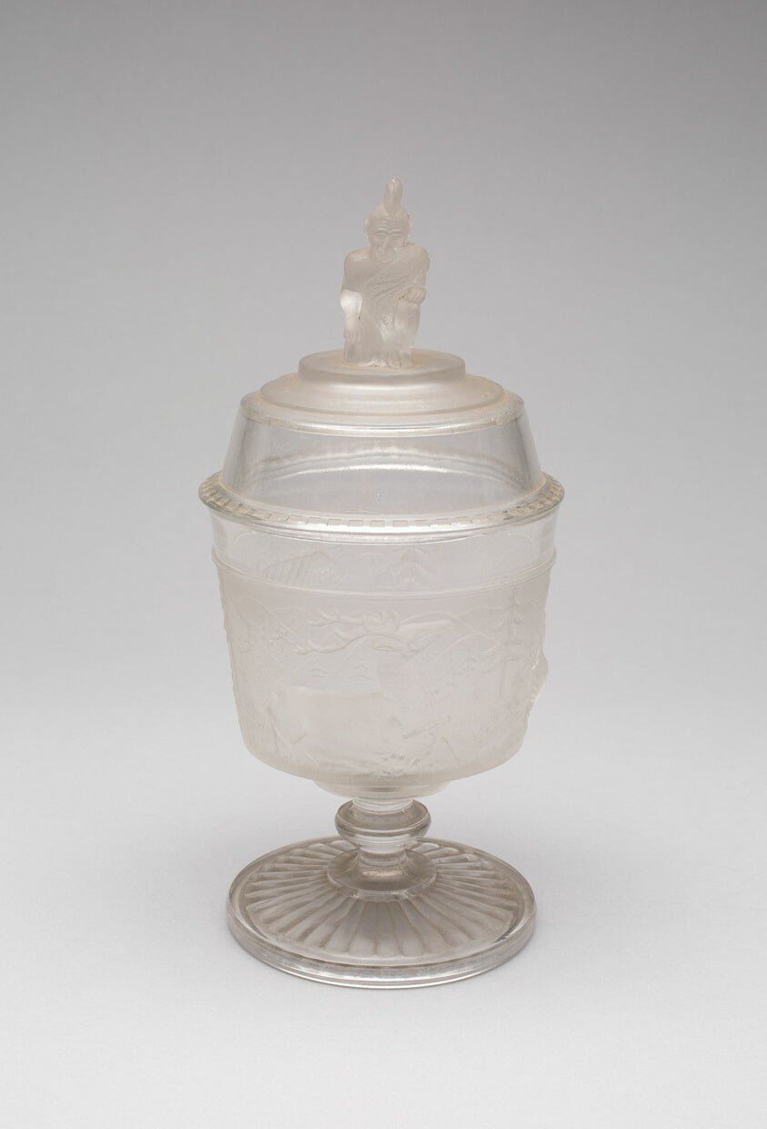 Westward Ho!/Pioneer pattern covered sugar bowl by  Gillinder and Sons, 1861–c. 1930, 23x16"( A2 size ) Poster Print