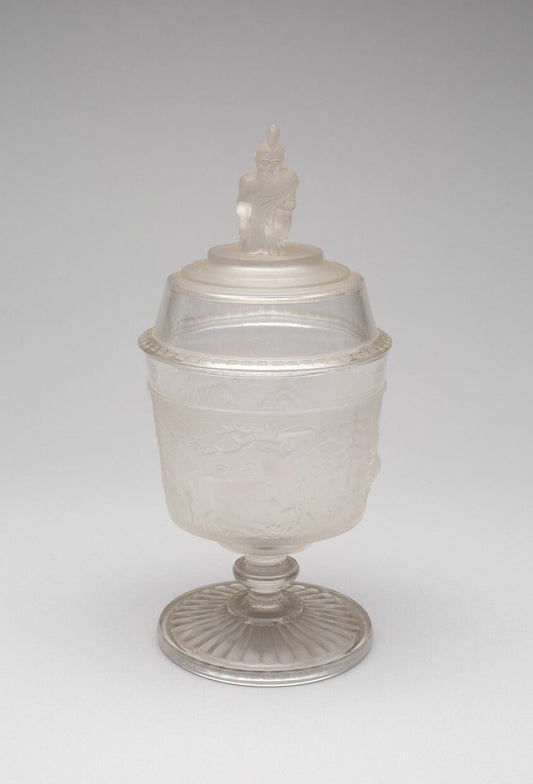 Westward Ho!/Pioneer pattern covered sugar bowl by  Gillinder and Sons, 1861–c. 1930, 23x16"( A2 size ) Poster Print