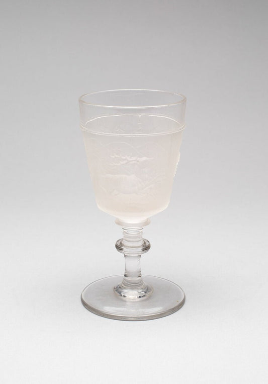 Westward Ho!/Pioneer pattern goblet (third of a set of four) by  Gillinder and Sons, 1861–c. 1930, 23x16"( A2 size ) Poster Print