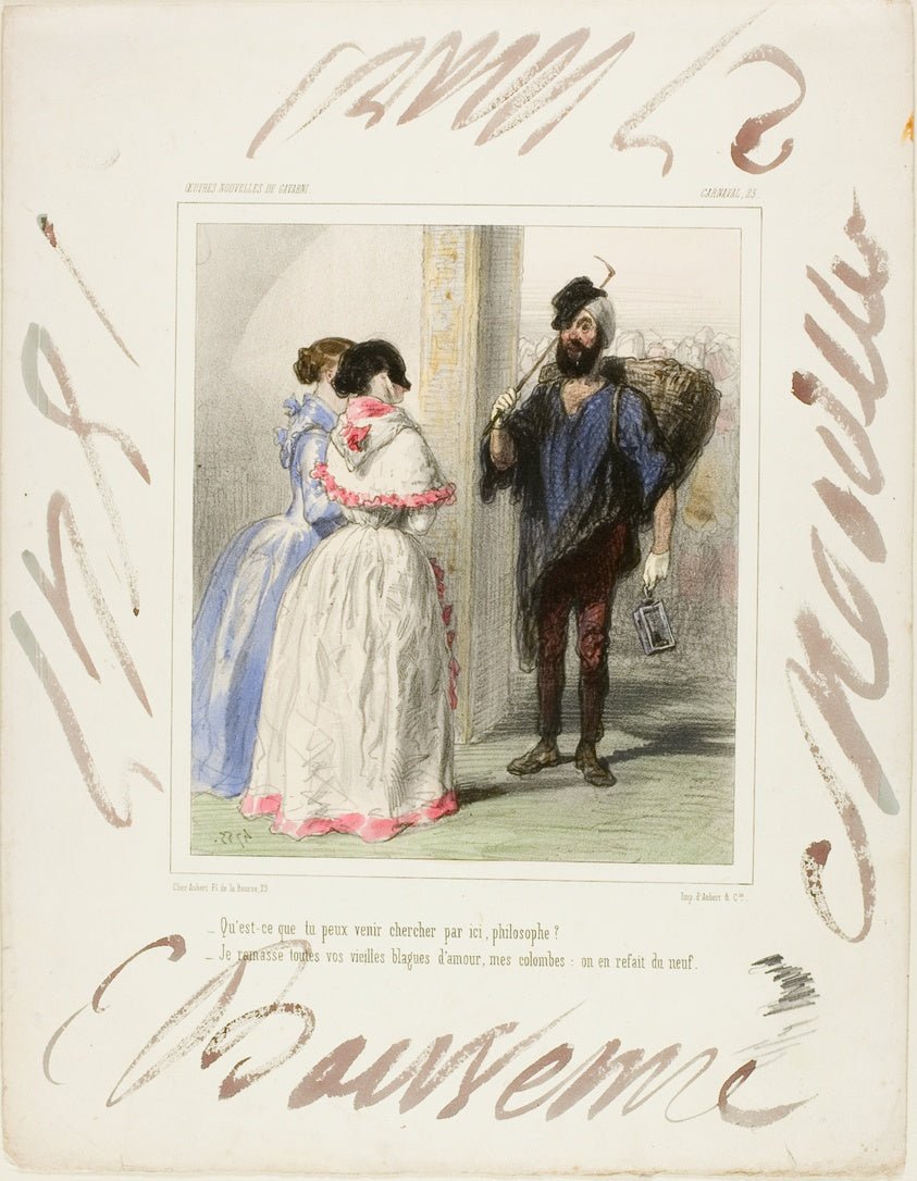 What are you looking for here, Philosopher? by  Paul Gavarni,23x16"( A2 size ) Poster Print