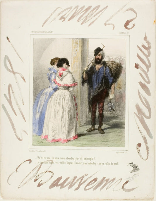 What are you looking for here, Philosopher? by  Paul Gavarni,23x16"( A2 size ) Poster Print