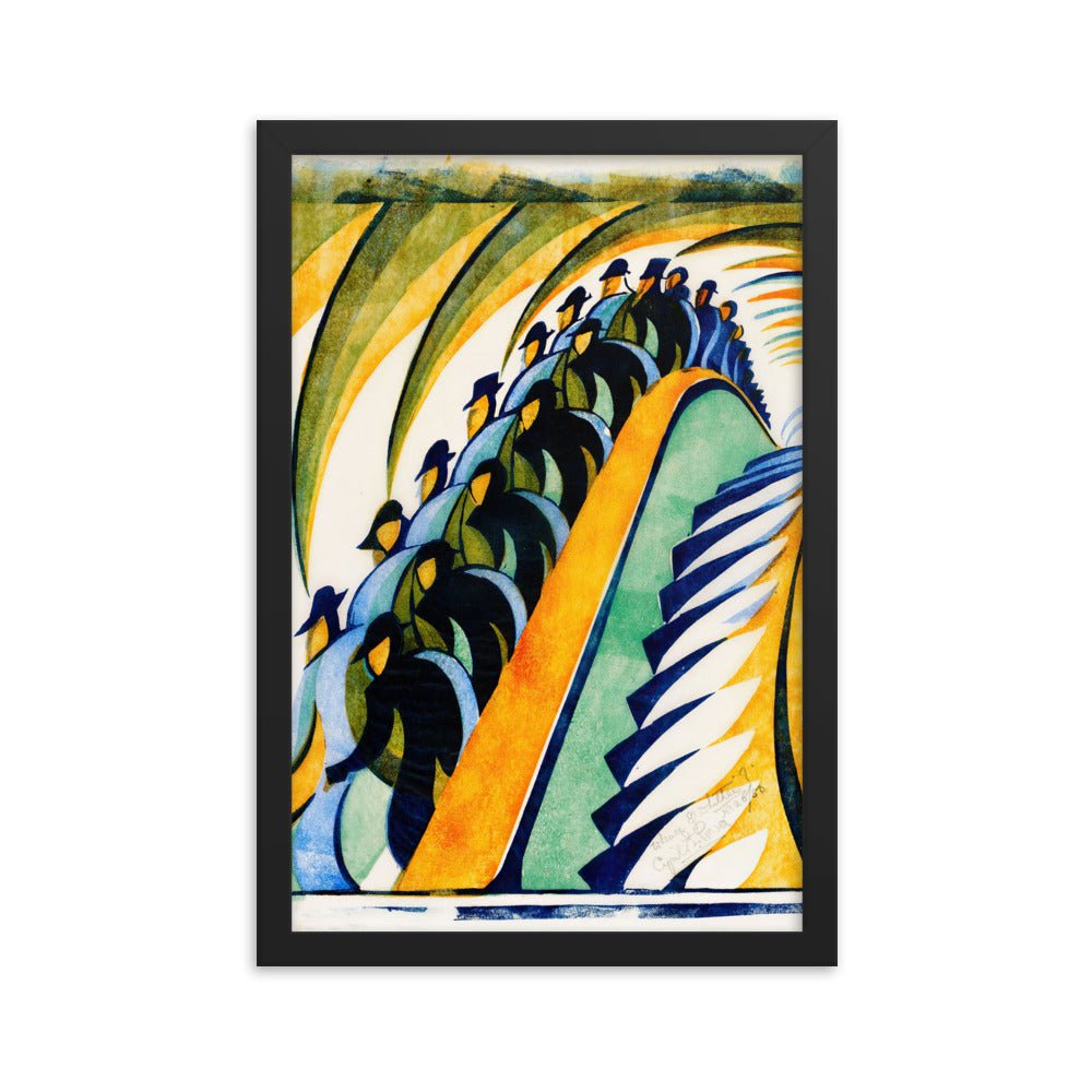 Whence and Whither? aka Escalator, 1932 by Cyril Edward Power, vintage art, Framed poster