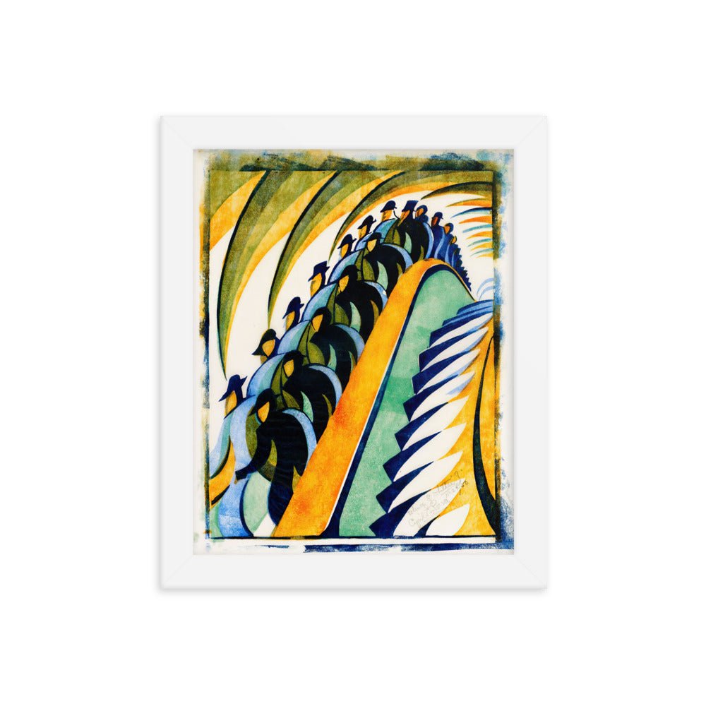 Whence and Whither? aka Escalator, 1932 by Cyril Edward Power, vintage art, Framed poster