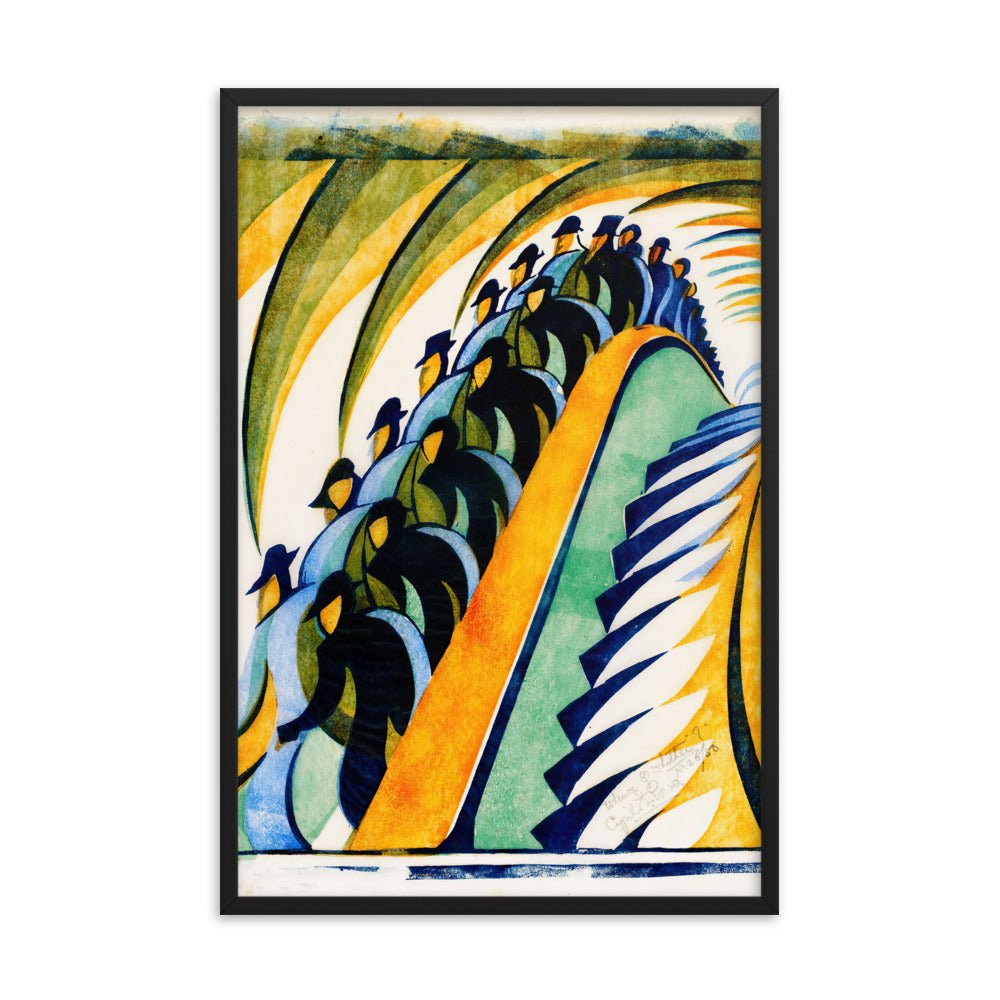 Whence and Whither? aka Escalator, 1932 by Cyril Edward Power, vintage art, Framed poster