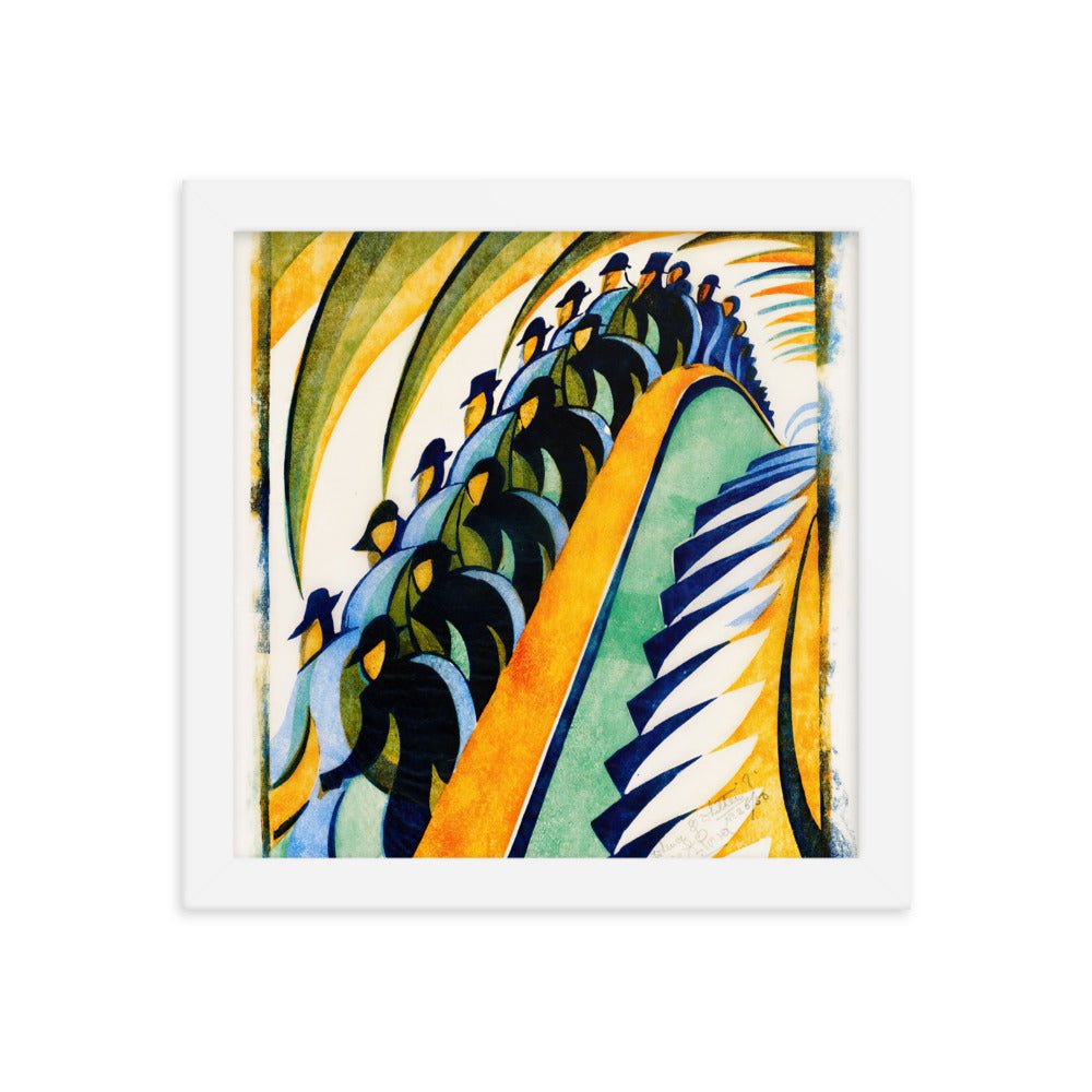 Whence and Whither? aka Escalator, 1932 by Cyril Edward Power, vintage art, Framed poster