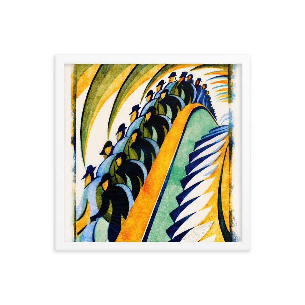 Whence and Whither? aka Escalator, 1932 by Cyril Edward Power, vintage art, Framed poster