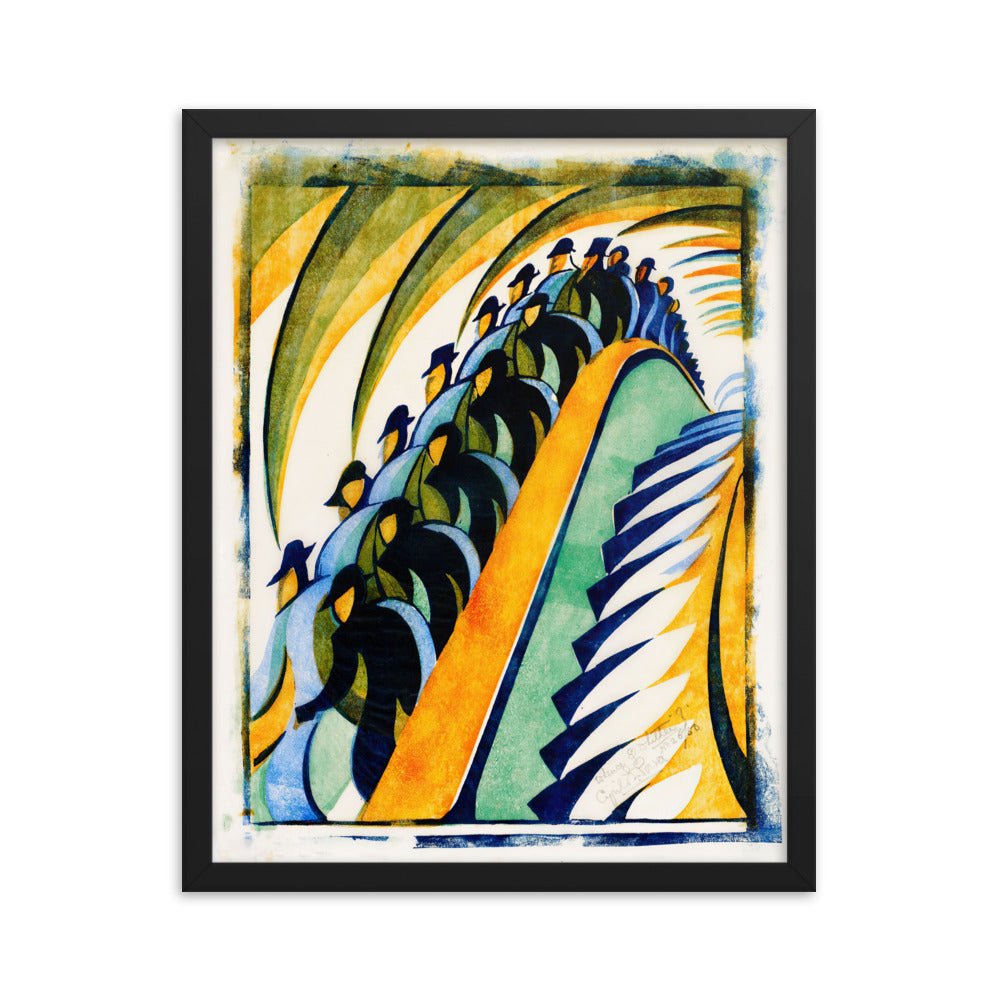 Whence and Whither? aka Escalator, 1932 by Cyril Edward Power, vintage art, Framed poster