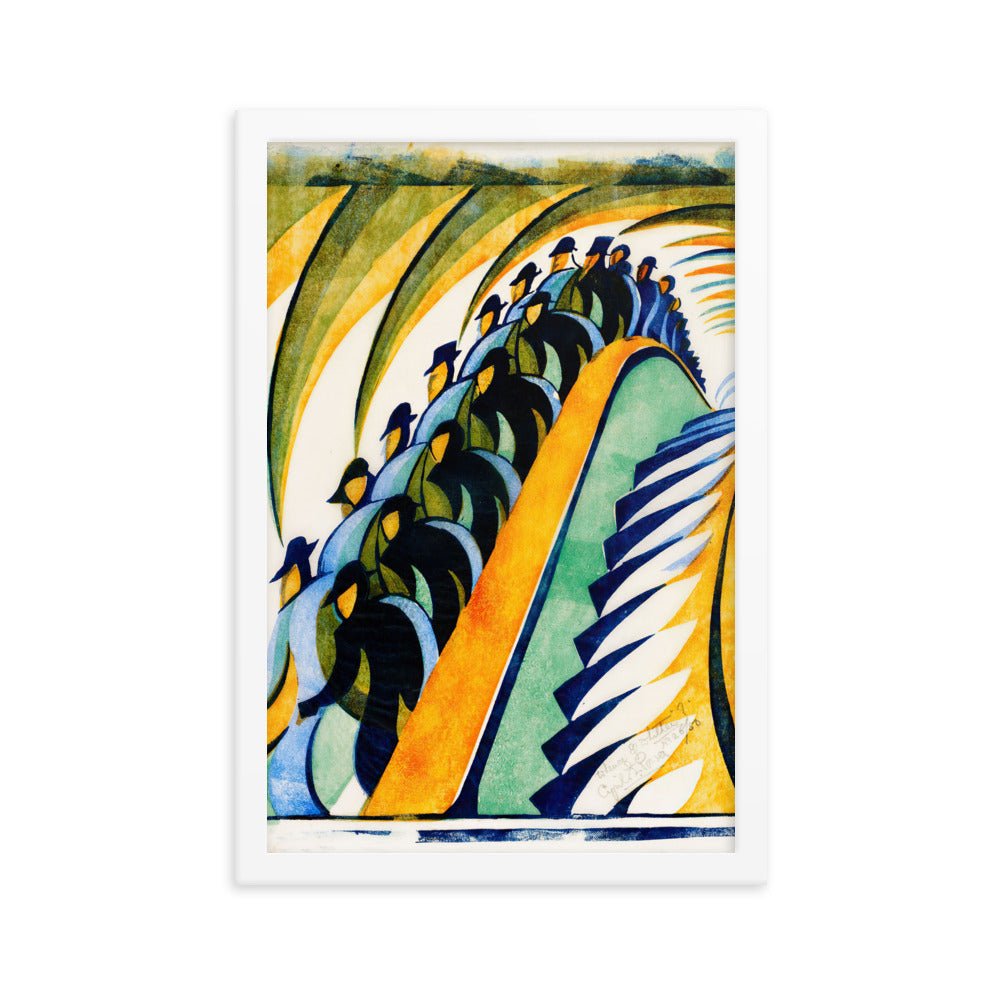 Whence and Whither? aka Escalator, 1932 by Cyril Edward Power, vintage art, Framed poster