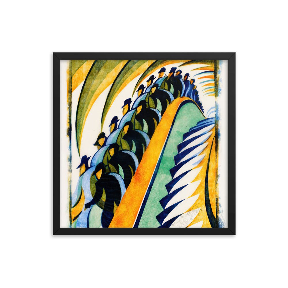 Whence and Whither? aka Escalator, 1932 by Cyril Edward Power, vintage art, Framed poster