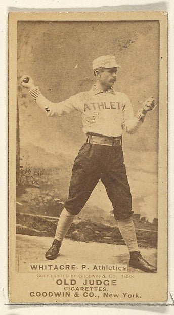 :Whitacre Pitcher Philadelphia Athletics from the Old Judge-16x12"(A3) Poster